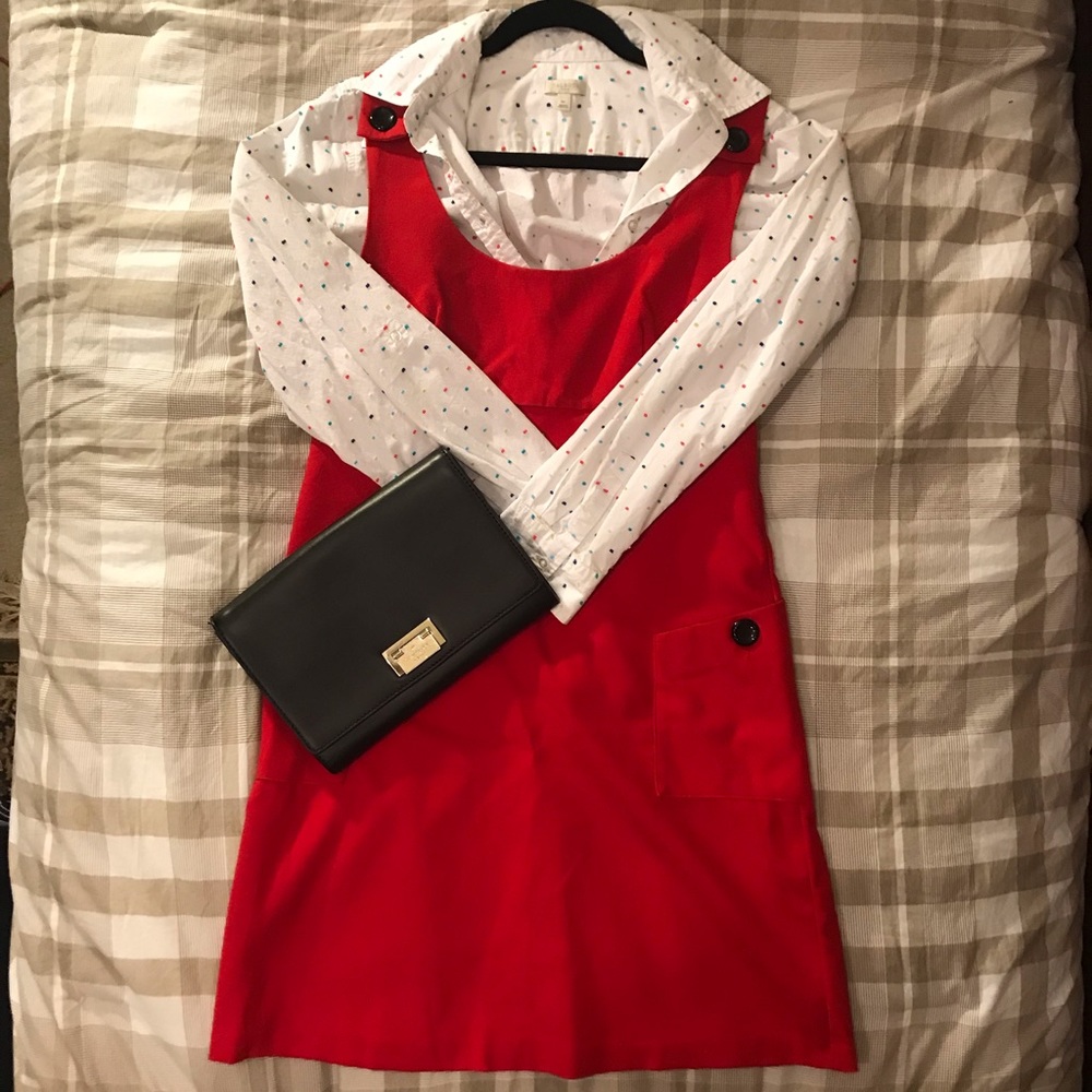 Red sleeveless dress perfect for layering